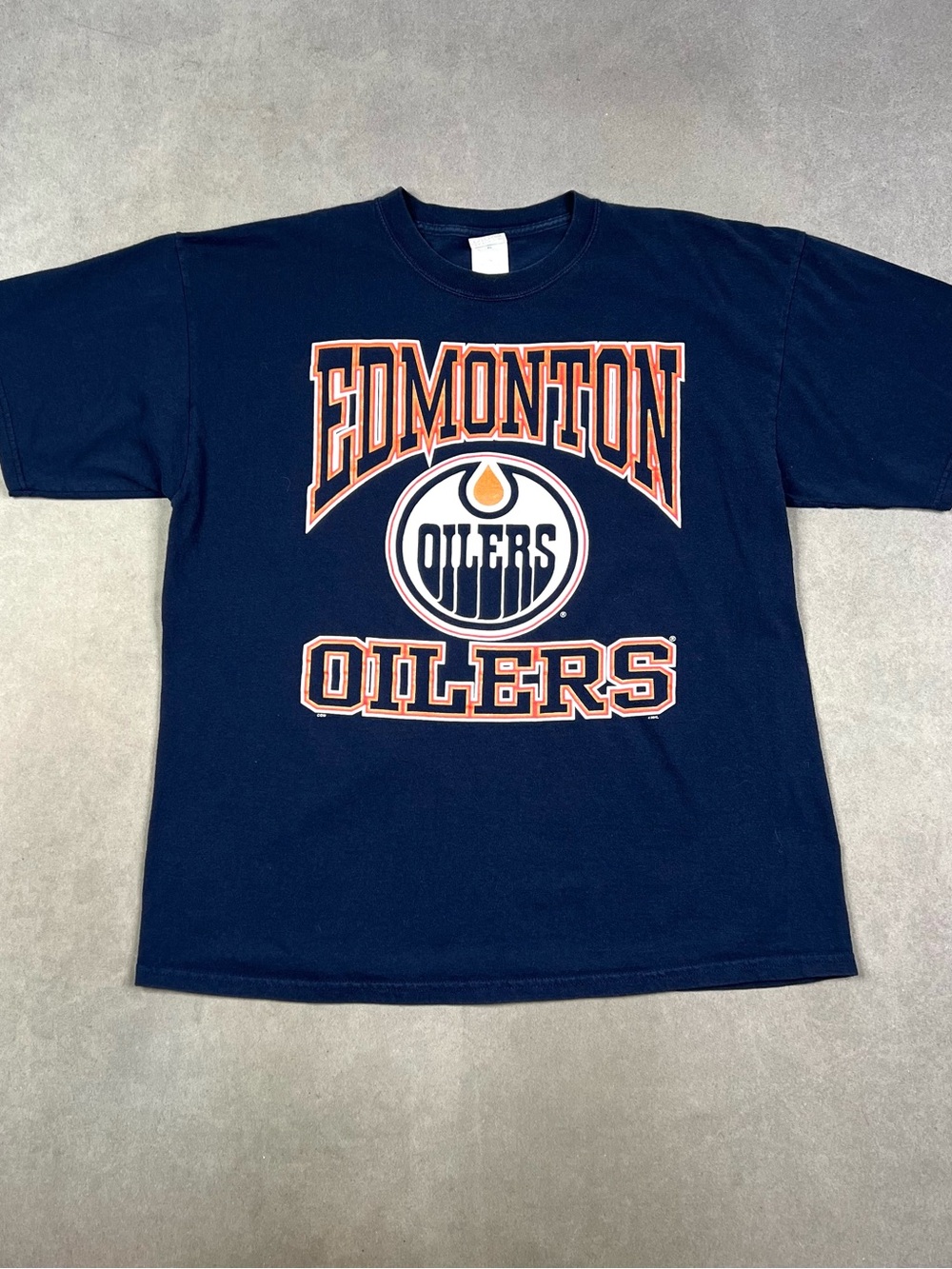 Vintage Edmonton Oilers Navy T‑Shirt